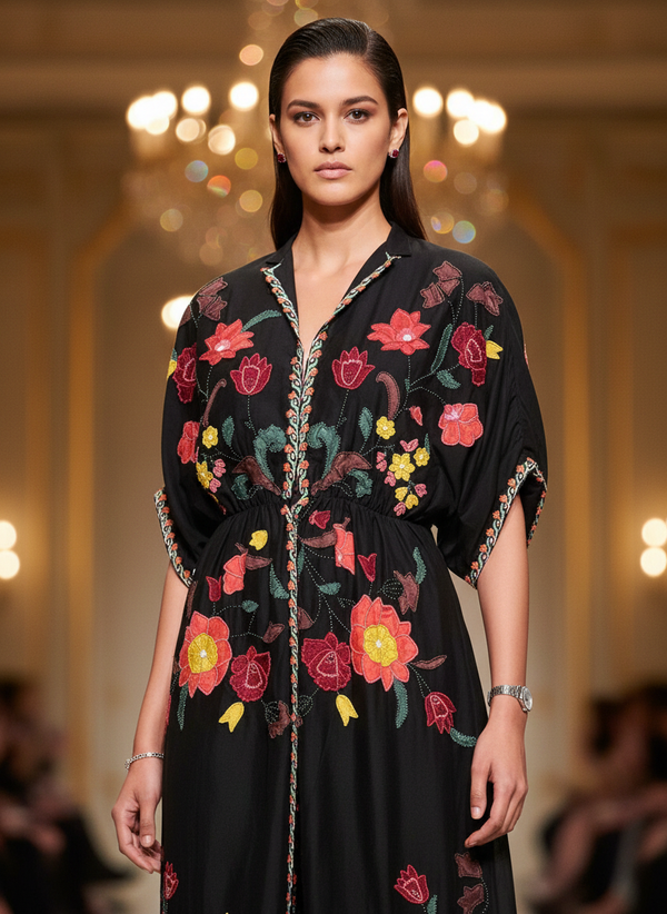 Eden Noir Black Embroidered Designer Wear