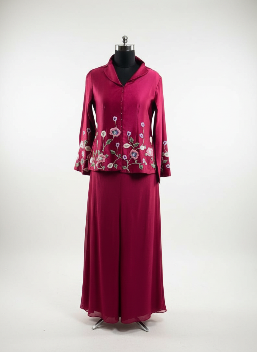 Magenta Pink Co-ords Designer Embroidery