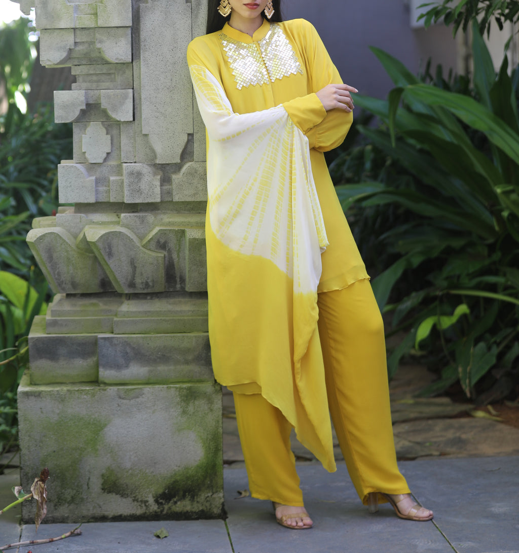 Flowy Pure Georgette Indo-Western Co-Ord Set