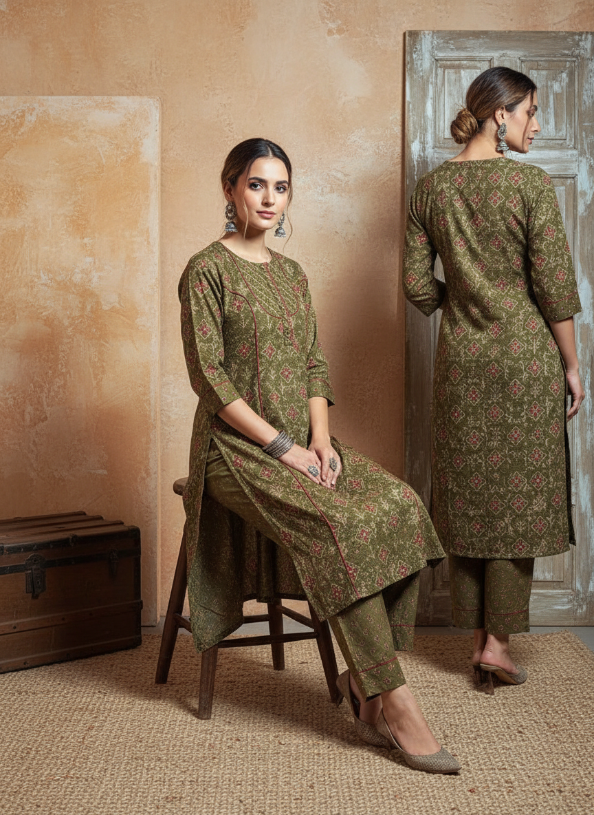 Olive Garden Pure Cotton Kurta Set