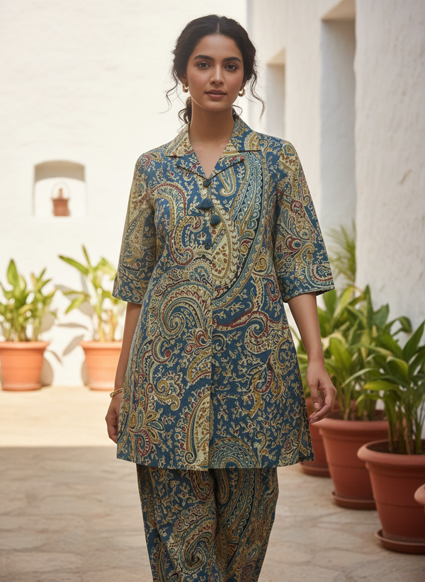 Midnight Paisley Cotton Co-Ord Set