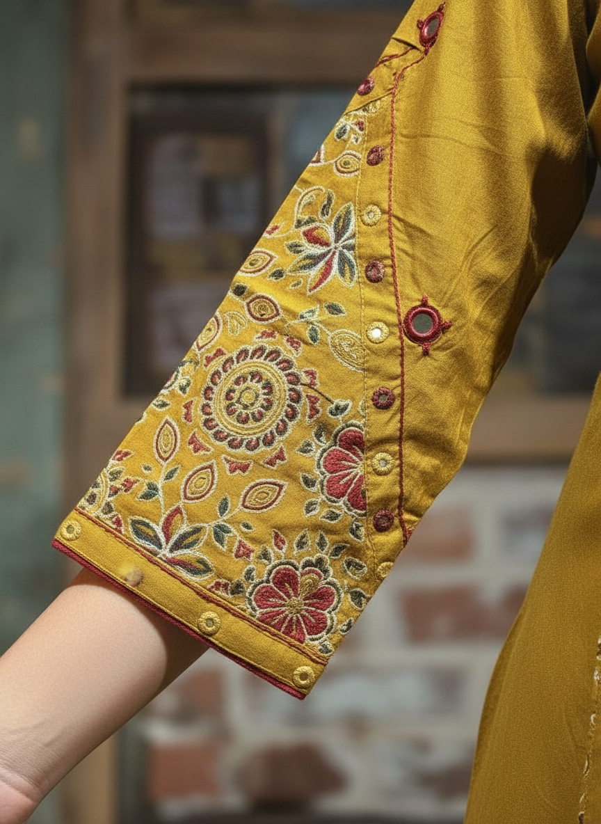 Surajmukhi Handcrafted Cotton 3-Piece Suit Set