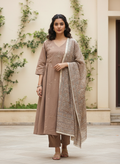 Classic Beige Noor Pintuck Pure Flex Cotton Kurta Set