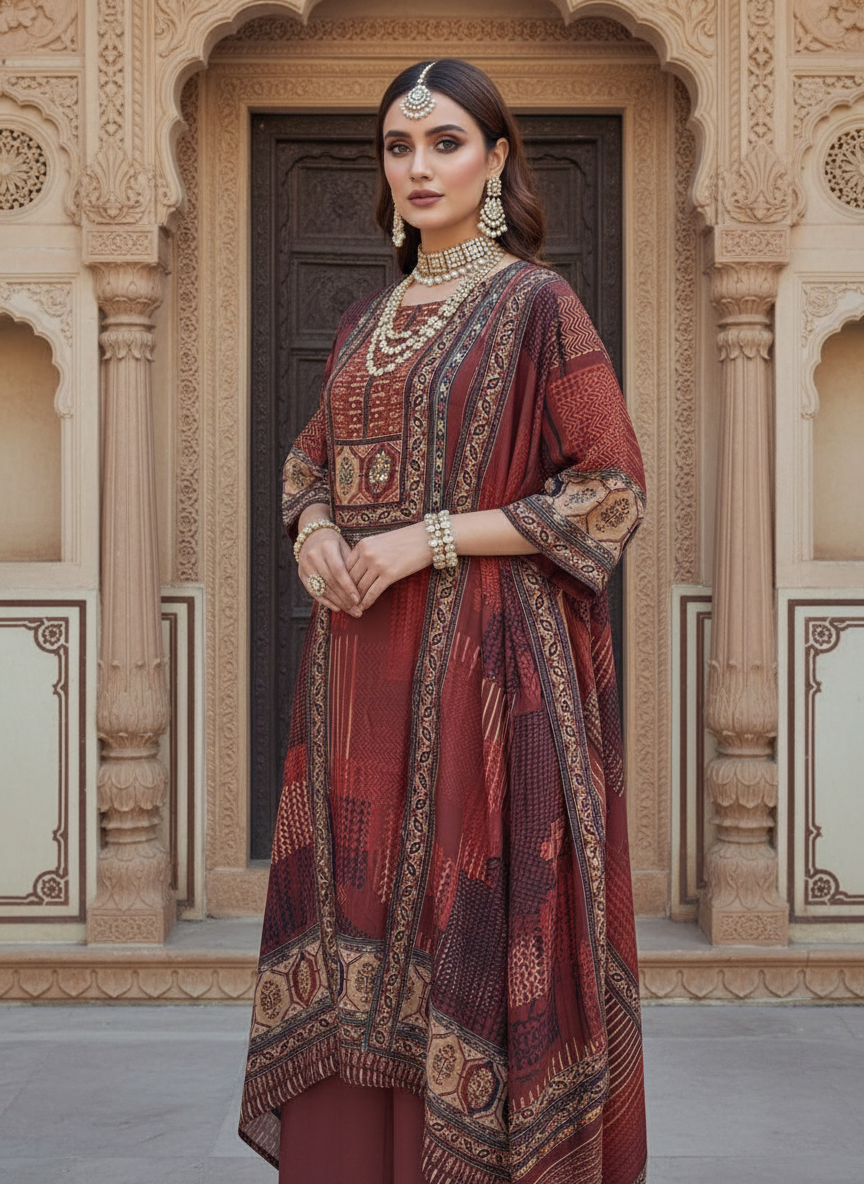 Premium Pure Crepe fabric