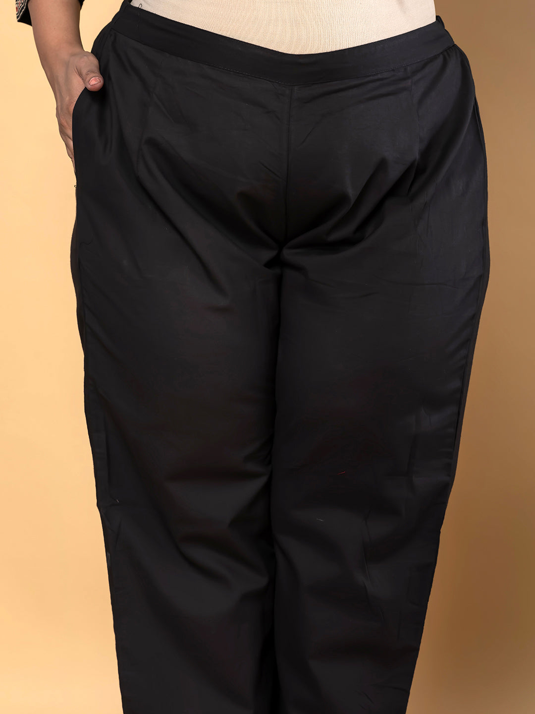 Midnight Ajrakh Plus Size Kurti Pant Suit with Printed Dupatta